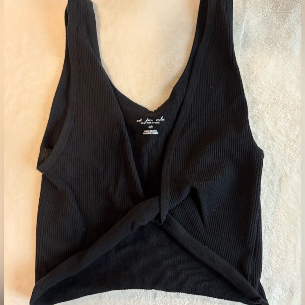 Urban outfitters Black Ribbed Top